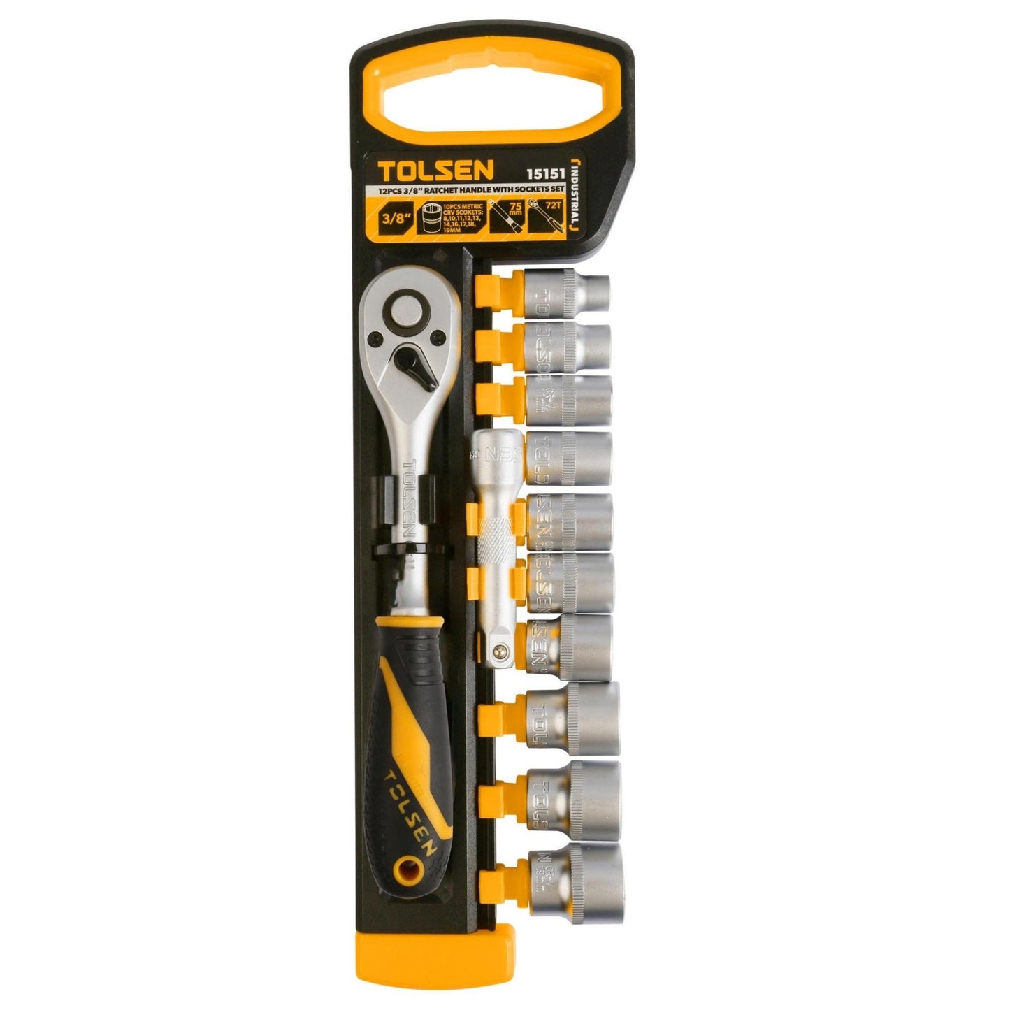 Ensemble de douilles/clé à cliquet 3/8 po TOLSEN - sosoutils