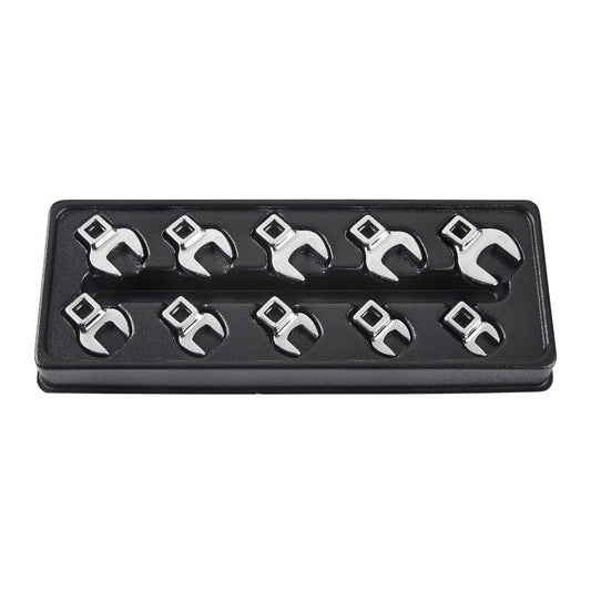 Jeu de clés pied-de-biche à fourches professionnelles métriques ICON de 3/8 po, 10 pièces