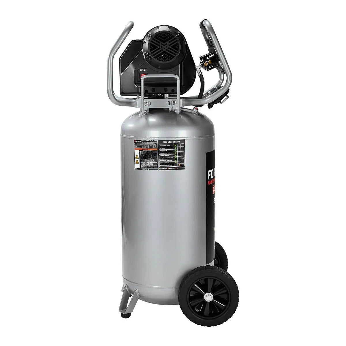 Professional oil-free air compressor, 27 Gallons, 200 Lbs FORTRESS