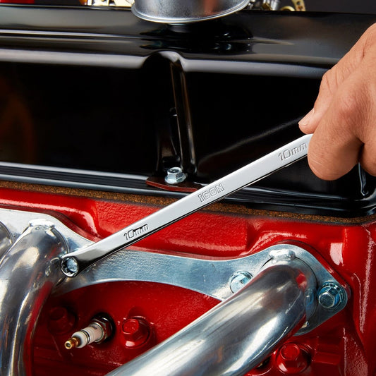 Professional Extra Long Metric Double Ratchet Wrench 10 Pieces - ICON