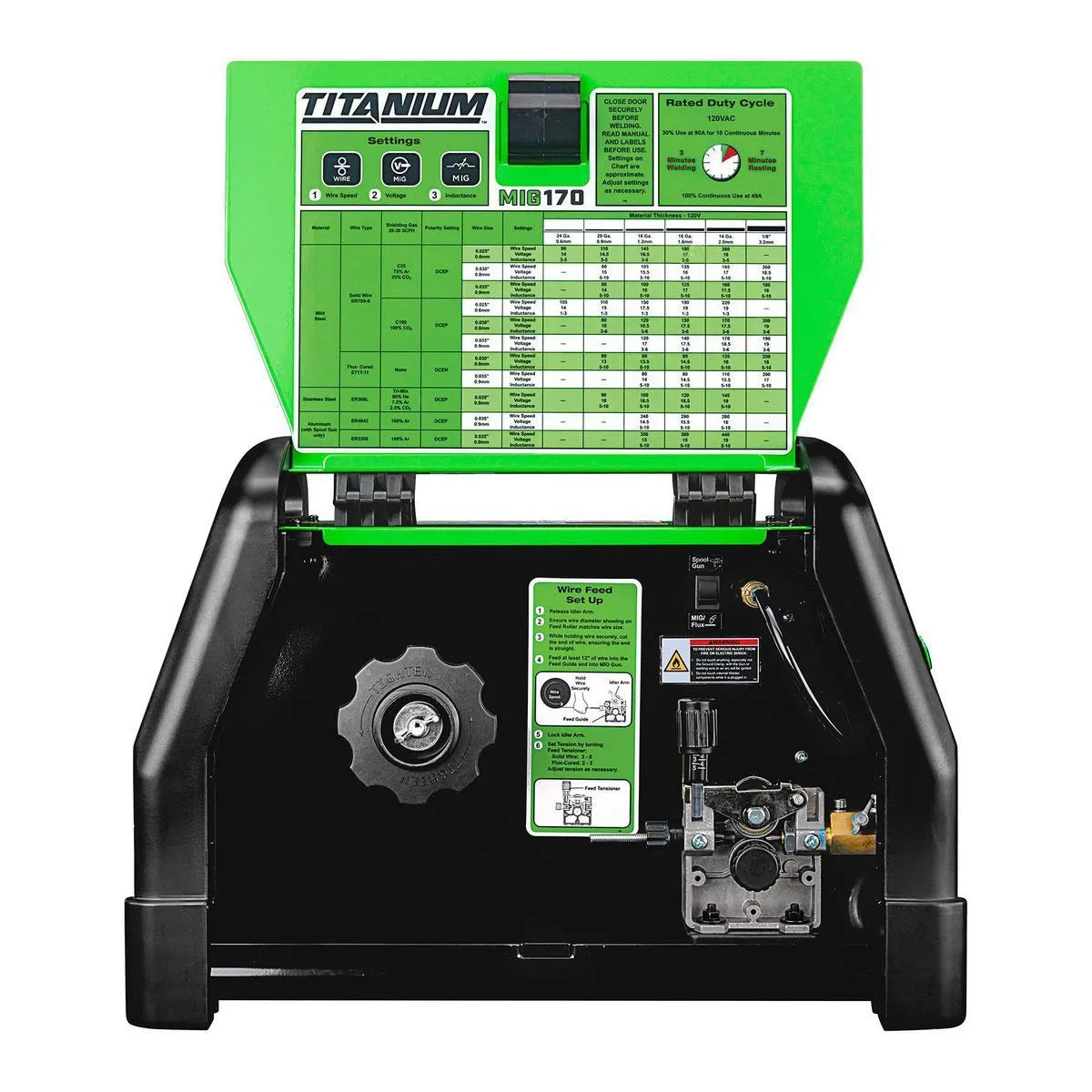 Professional MIG 170 welder with 120/240 volt Titanium input