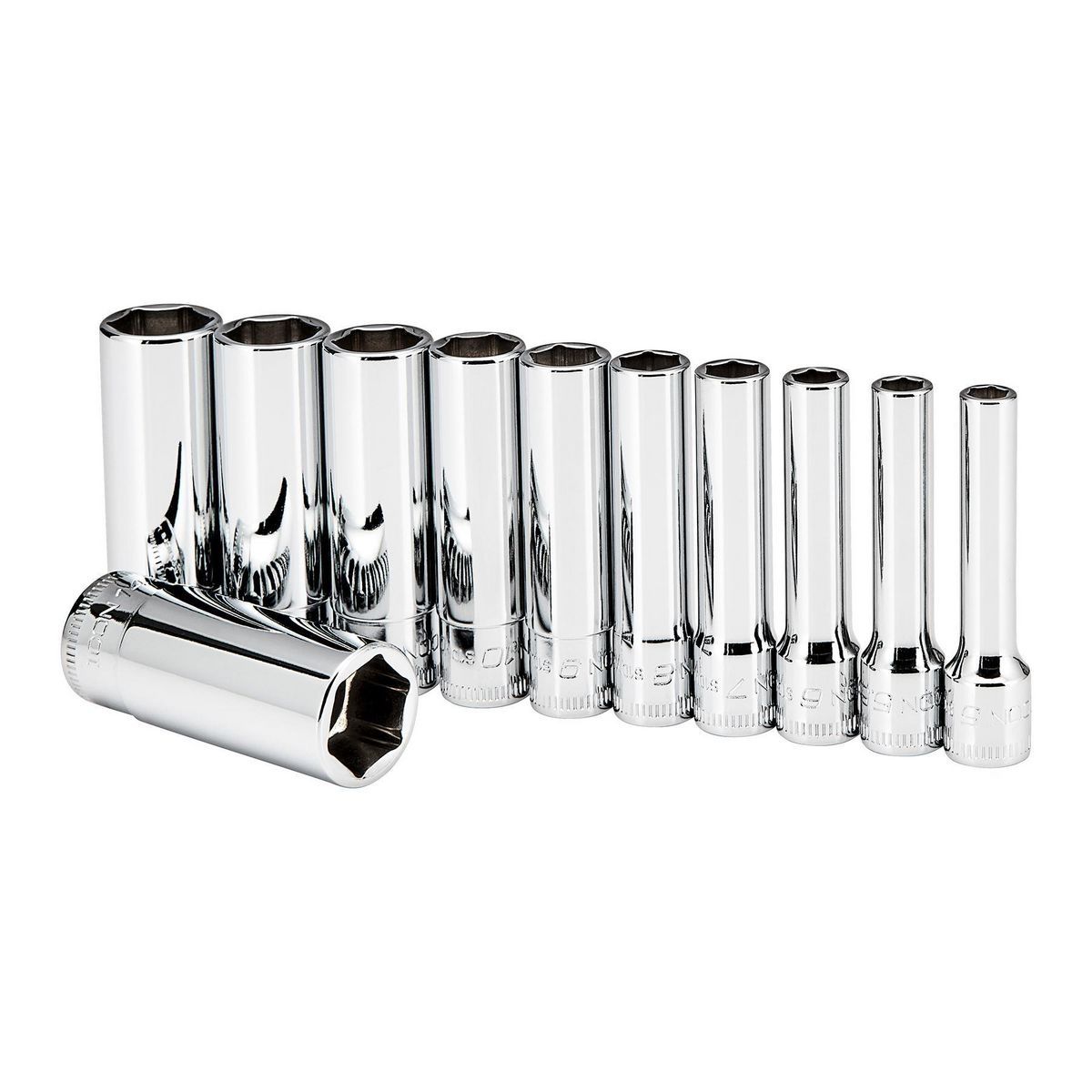 Jeu de douilles profondes professionnelles métriques à entraînement 1/4 po, 11 pièces icon - sosoutils