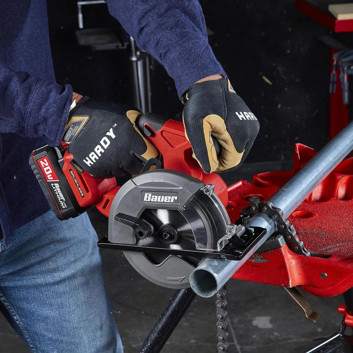 BAUER 20V Cordless Metal Circular Saw, 5-3/8" (Tool Only)