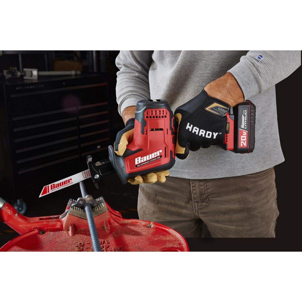 BAUER 20V Compact Cordless Brushless Reciprocating Saw – Tool Only