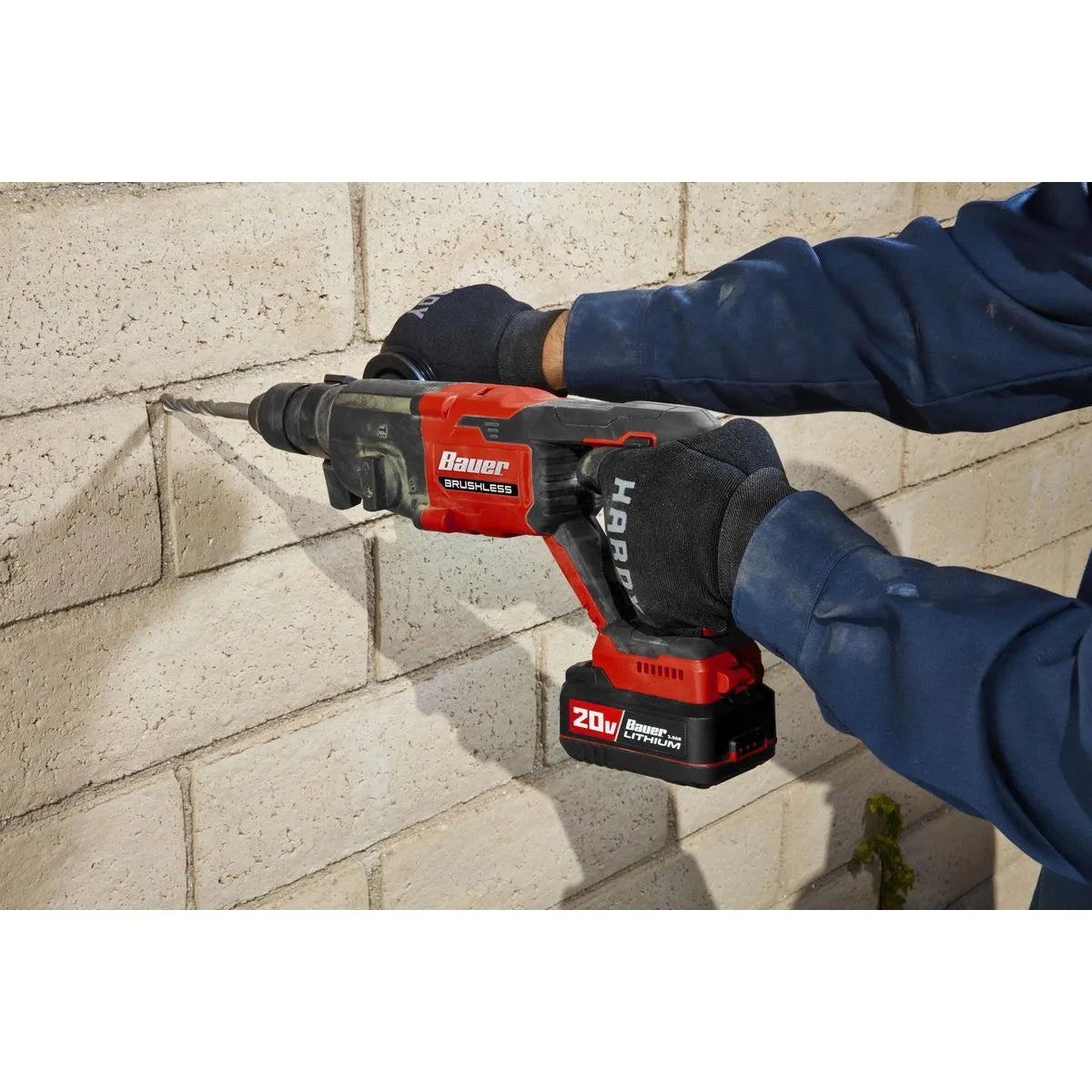20V Cordless Rotary Hammer Drill, SDS-PLUS Type, 2.5 cm (1 in) - Tool Only - BAUER
