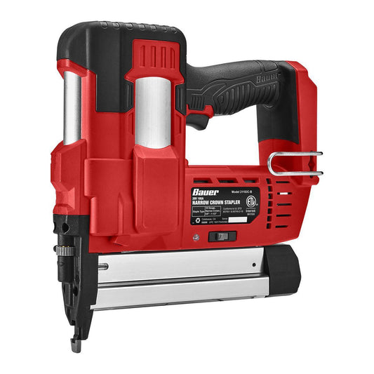 BAUER 20V Cordless Narrow Crown Stapler, 18 Gauge - Tool Only
