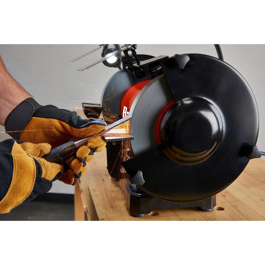 Meuleuse d'établi à vitesse variable 8 po avec lampe de travail à DEL - BAUER