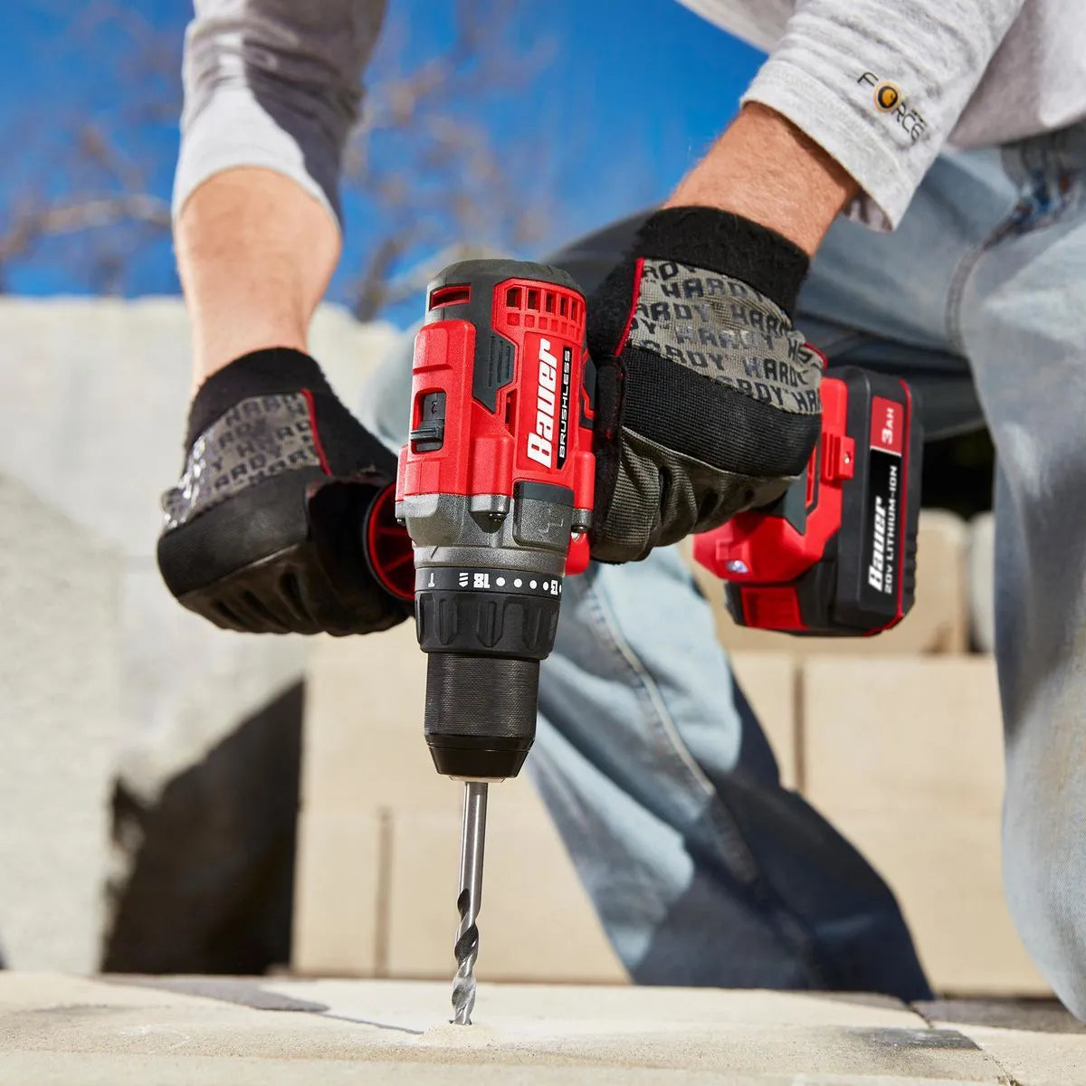 Perceuse à percussion sans fil BAUER 20 V, 1/2 po (outil seul)