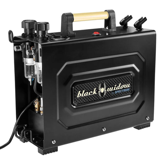 Kit compresseur aérographe professionnel de SPECTRUM - BLACK WIDOW