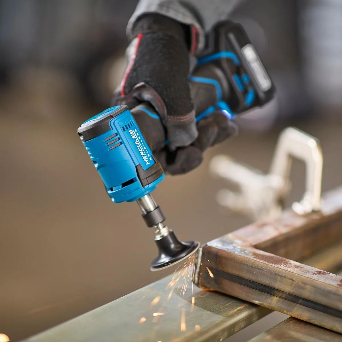 12V Cordless 1/4" Brushless Right Angle Grinder - Tool Only - HERCULES