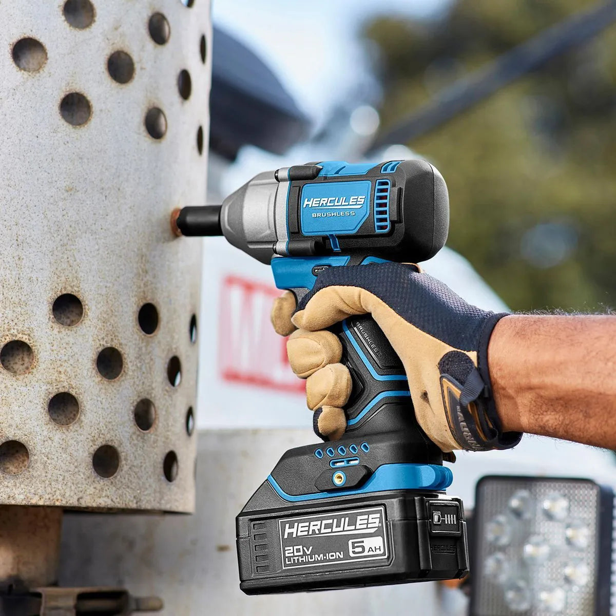 20V Cordless Compact Impact Wrench, 3/8" Drive, 4 Modes – Tool Only - HERCULES