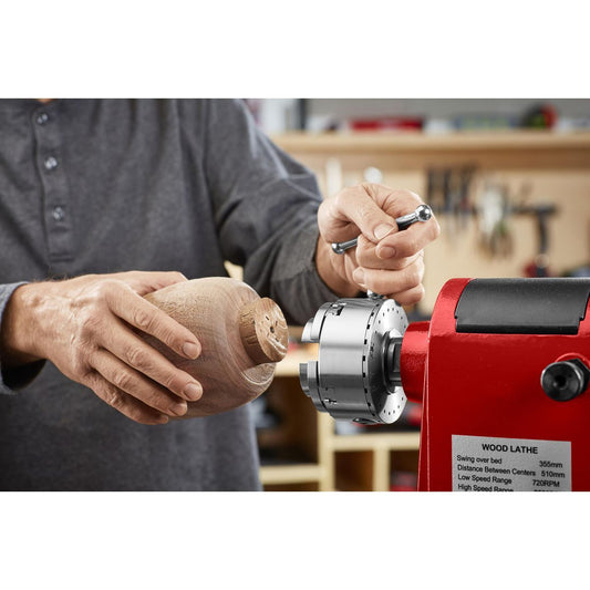 Set of 6-piece wood lathe chucks by BAUER