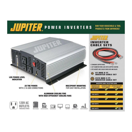 2000 Watt Continuous/4000 Watt Modified Sine Wave Inverter - JUPITER
