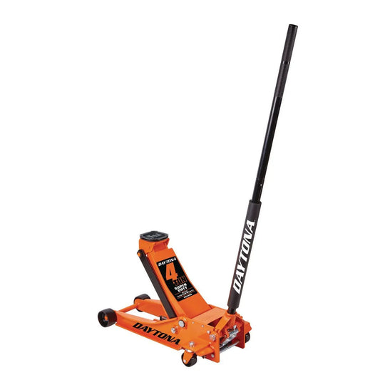 Cric hydraulique professionnel 4 tonnes avec pompe rapide, orange - DAYTONA