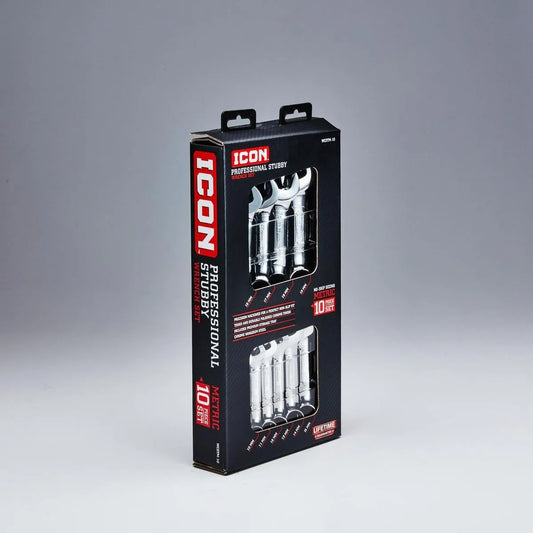 Jeu de clés mixtes métriques professionnelles Stubby, 10 pièces - ICON