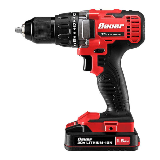 BAUER Hypermax™ 20V Lithium 1/2 in. Drill with Battery and Charger
