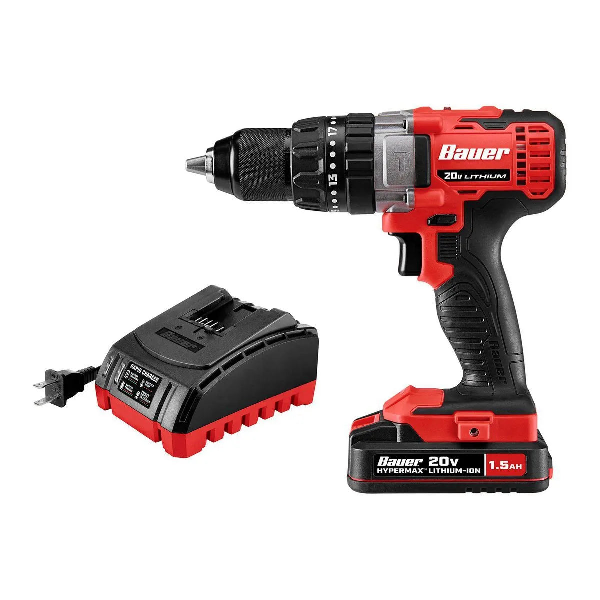 Bauer 20V Hypermax™ Lithium Hammer Drill, 1/2-in