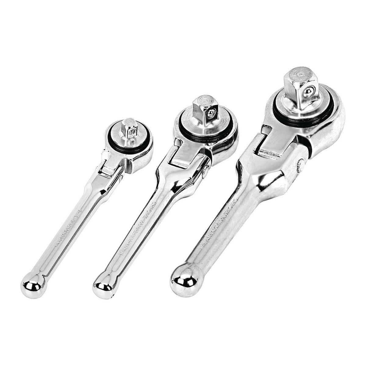Set of 3 Short Ratchet, Flexible Head PITTSBURGH