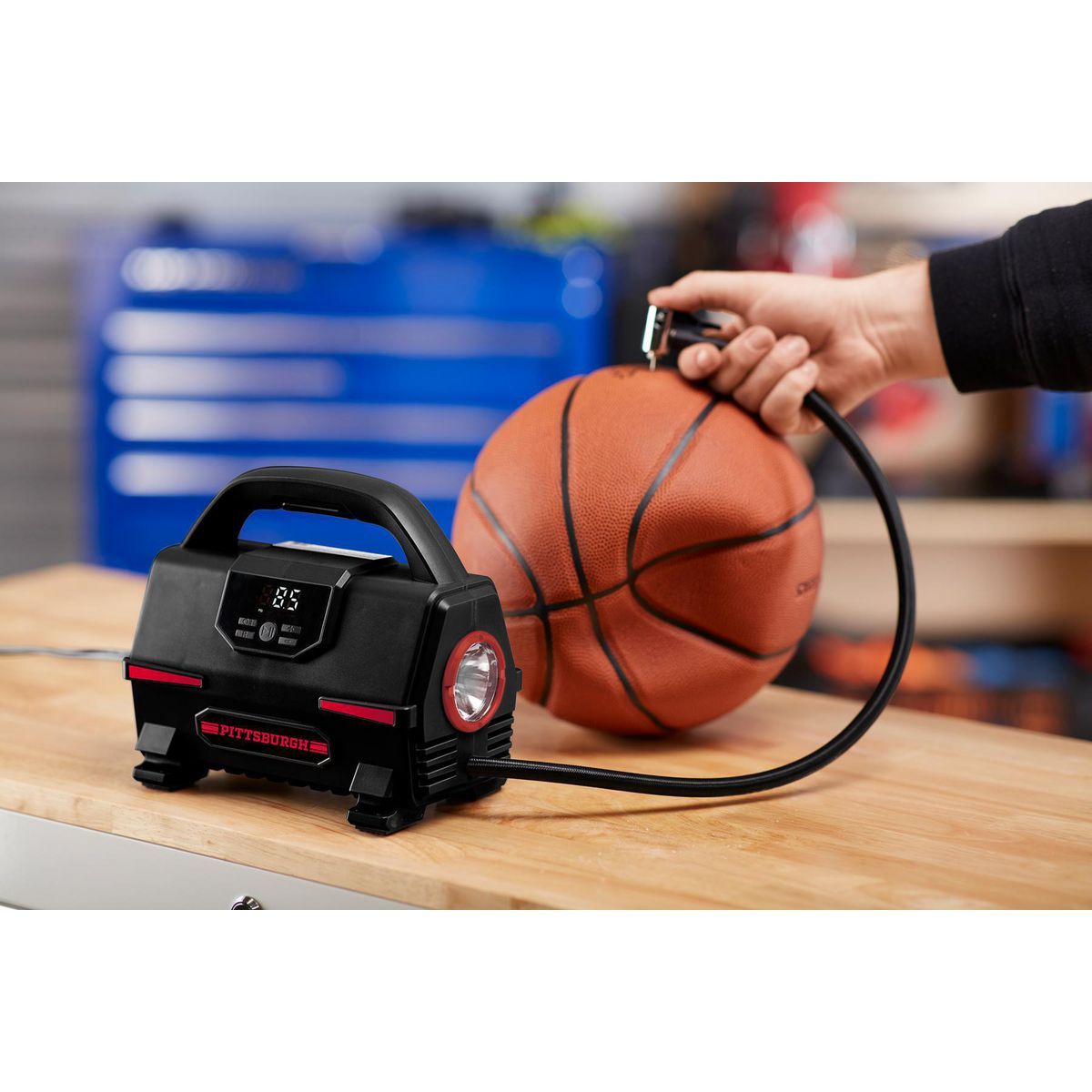 Dual Power Tire Inflator 12/120v, 100 PSI with LED Light - PITTSBURGH