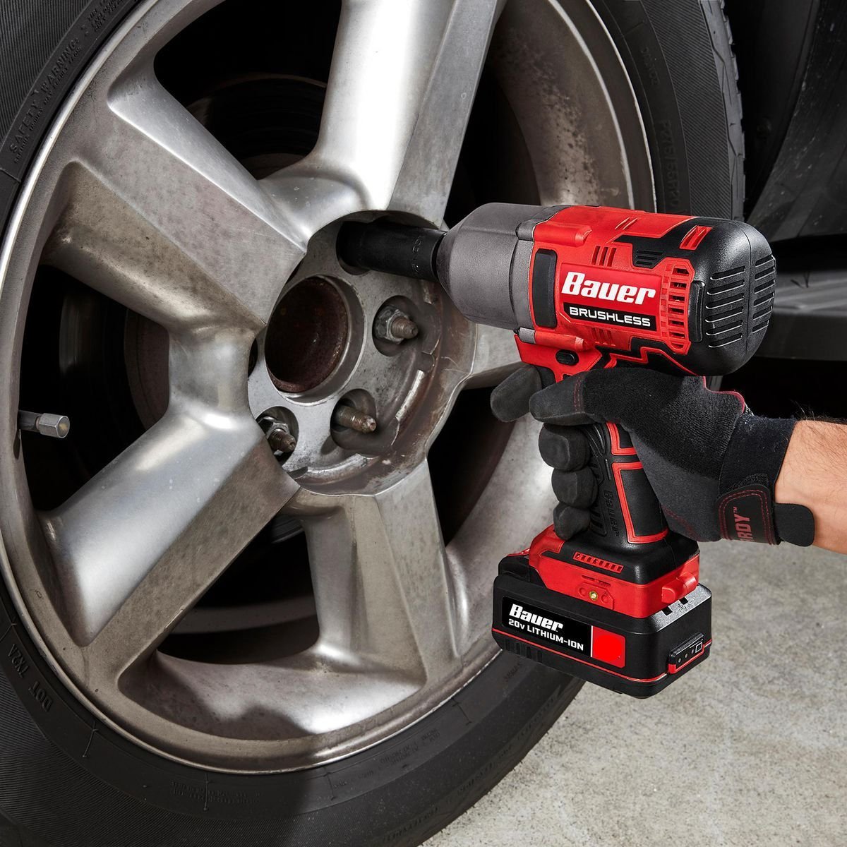 Clé à chocs - Bauer 1/2 po. sans fil à couple élevé 20V - BRUSHLESS - avec batterie 5Ah et chargeur