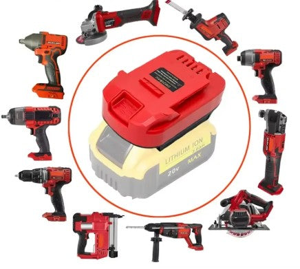 Convertisseur de batterie DeWalt vers outils Bauer 20v