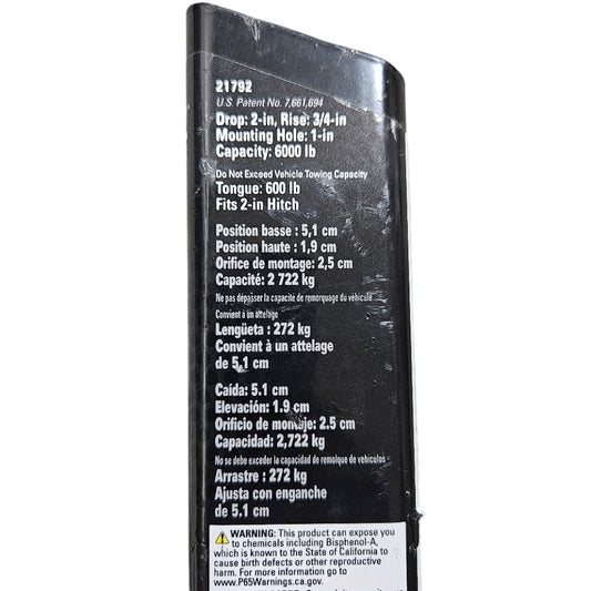 REESE Towpower InterLock 2" Downshift Drawbar