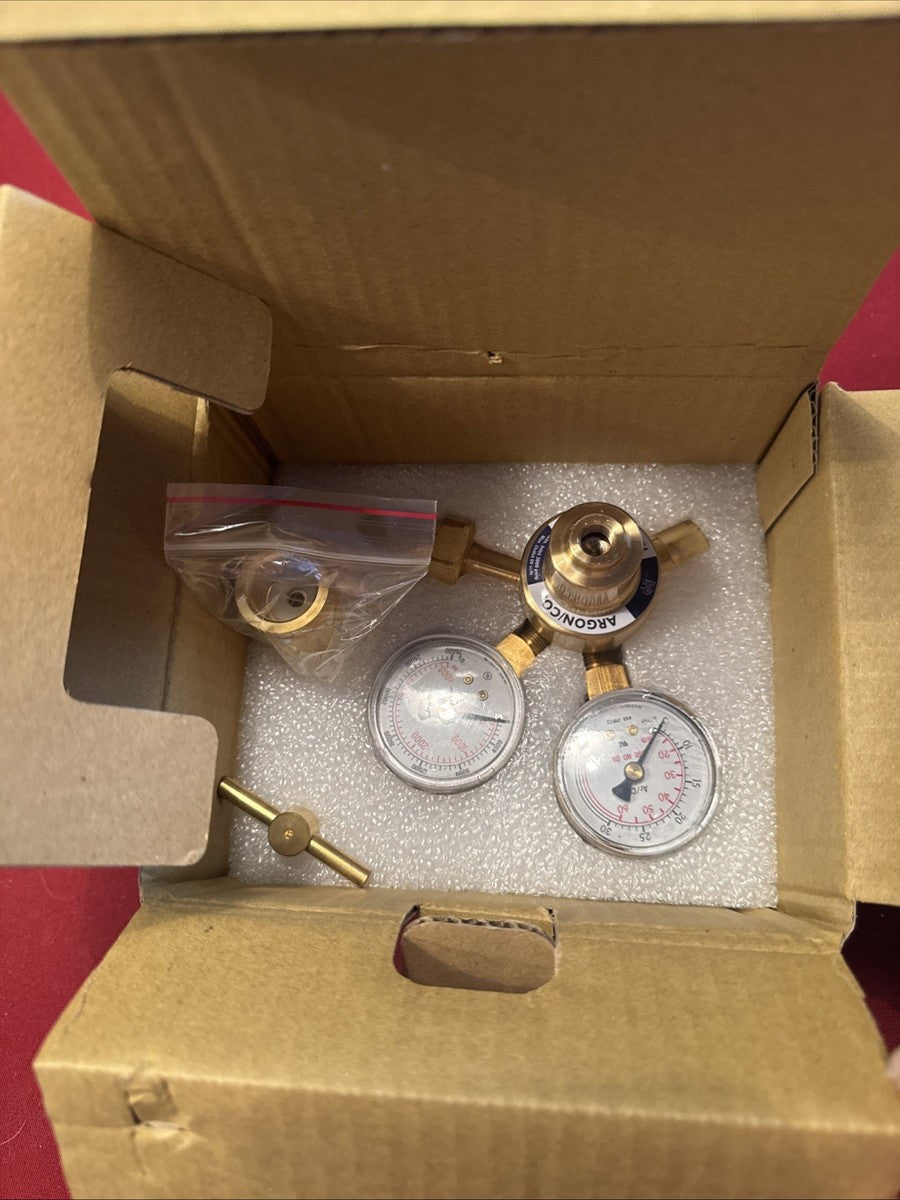 Complete KV-150 argon/CO2 flow regulator assembly