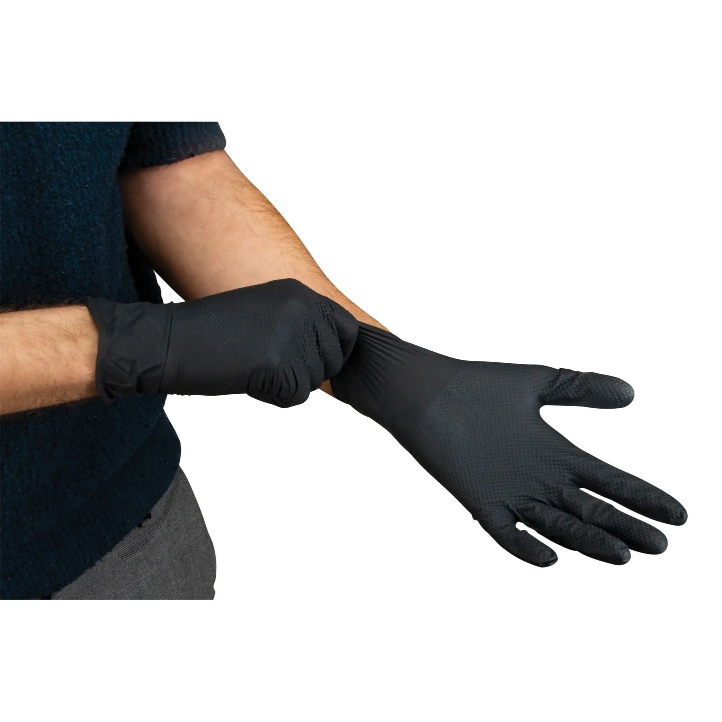 Heavy-duty nitrile gloves with touchscreen compatibility – Black, 8 mil, Sizes 1-8 - Zenith