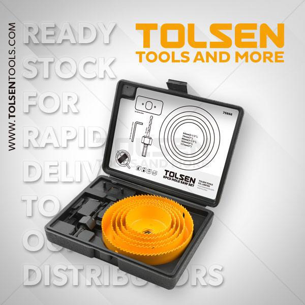 Trousse de scies-cloches (Hole saw) 8 pièces TOLSEN - sosoutils