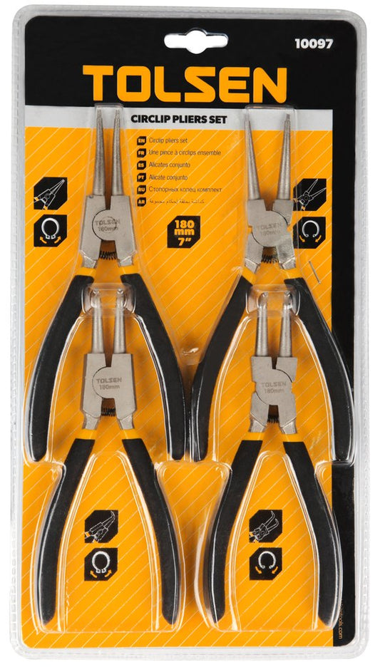 Jeu de 4 pinces de retenue (circlip) TOLSEN - sosoutils