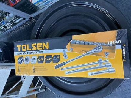 Ensemble de douilles 3/4 po 15pcs-TOLSEN - sosoutils