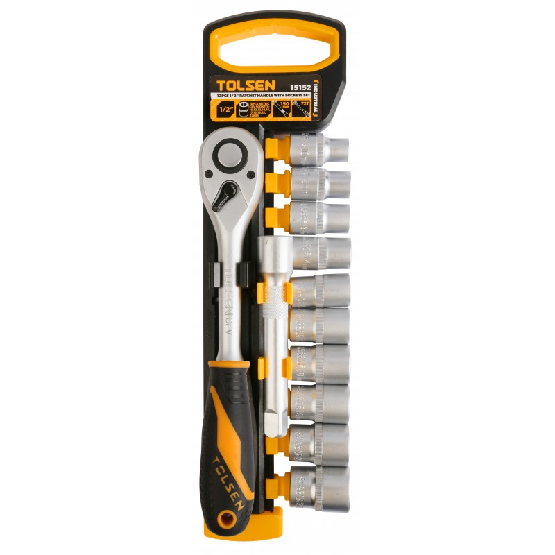 Ensemble de clé à cliquet 1/2 -12 pièces - 72T - sosoutils