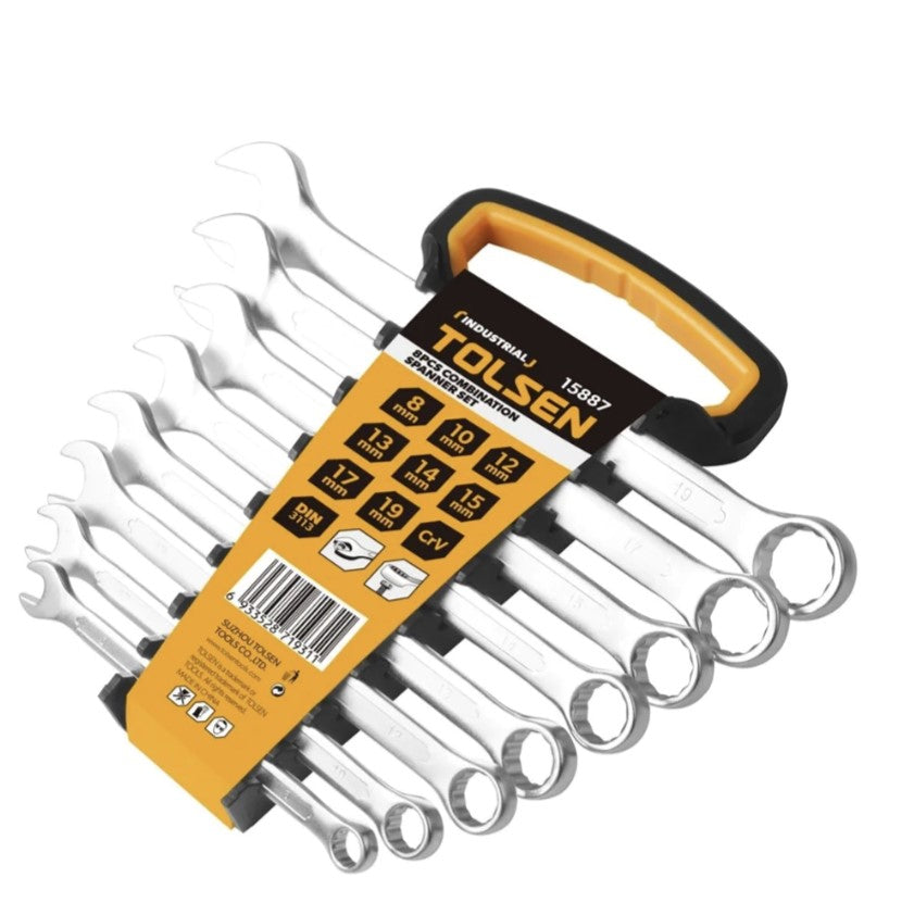 Ensemble de 8 clés combiné MÉTRIQUE - TOLSEN - sosoutils