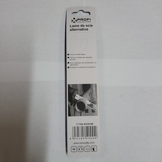 Lame de scie alternative au carbure 8 TPI, 6 Po -PROFI - sosoutils