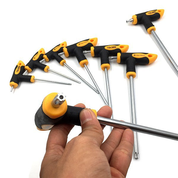 Jeu de 8 tournevis TORX avec poigné en "T" TOLSEN - sosoutils