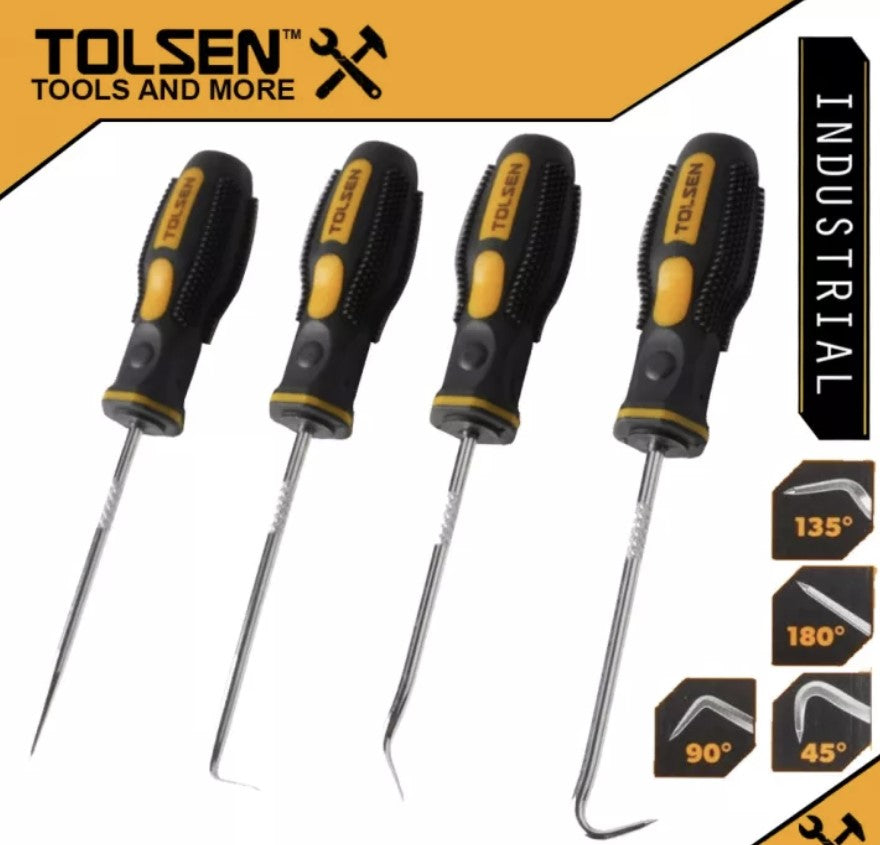 Ensemble de 4 piques et crochets en métal - TOLSEN - sosoutils