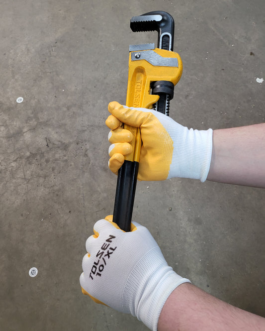 Gants de travail en tissu/nitrile paquet de 12-TOLSEN - sosoutils