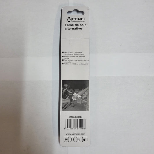 Lame de scie alternative 14 TPI, 6 po -PROFI - sosoutils