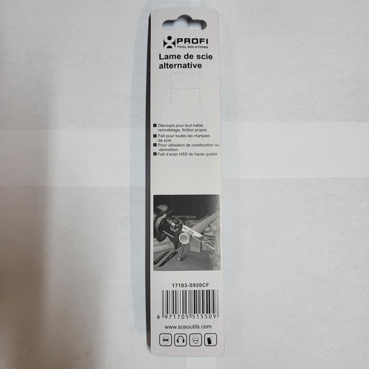 Lame de scie alternative à démolition bois/métal, 8/10 TPI, 6 Po -PROFI - sosoutils