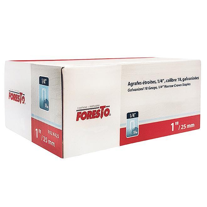 Agrafes de finition, galvanisé, 1'', boîte de 5000 FORESTO - sosoutils