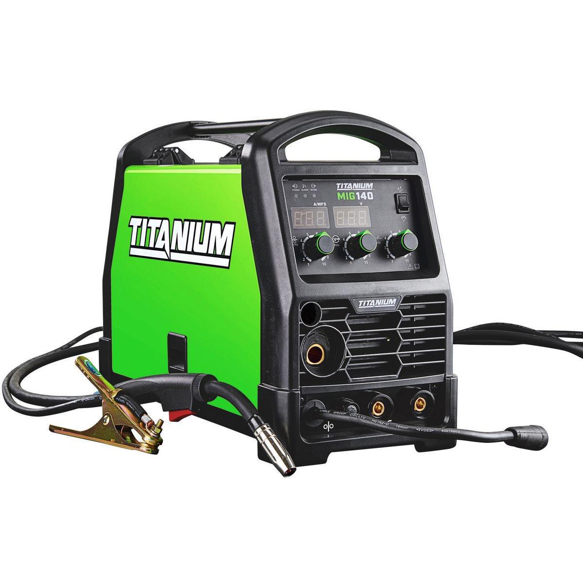 Soudeuse professionnelle MIG 140 avec entrée 120 volts TITANIUM - sosoutils