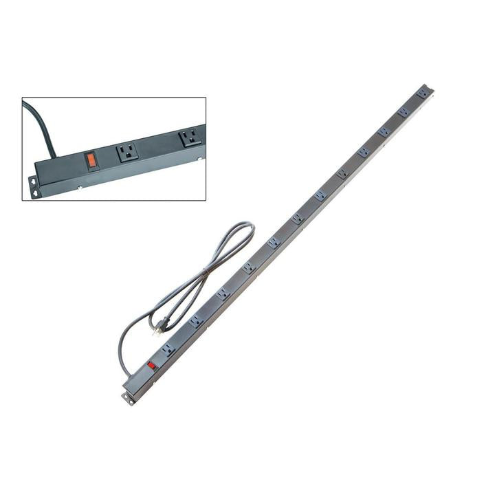 Barre d'alimentation en métal de 12 prises 4 pieds - sosoutils