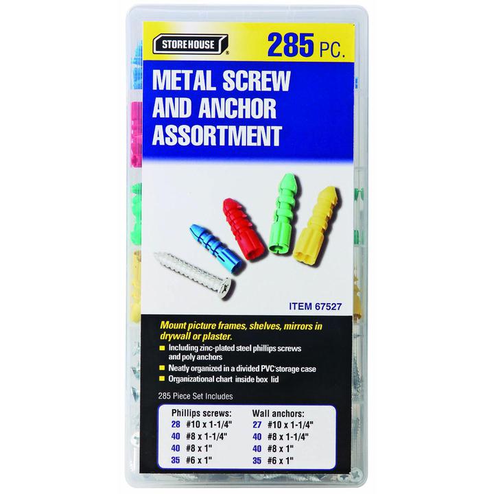 Assortiment de vis et d'ancrages de 285 pièces - sosoutils