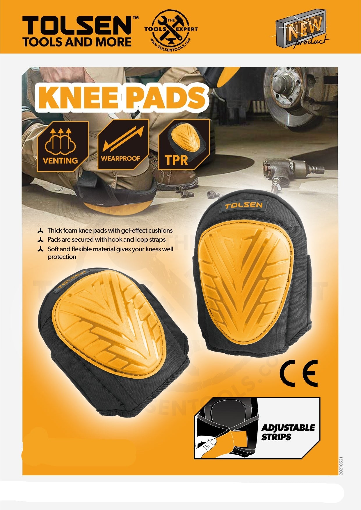 Genouillère en gel-TOLSEN - sosoutils