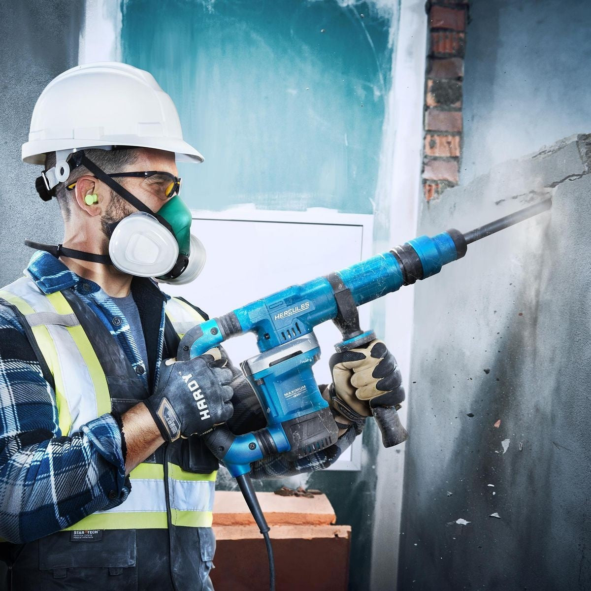 Marteau de démolition SDS Max 10A Et 12Lbs avec Contrôle Maximal Des Vibrations HERCULES - sosoutils