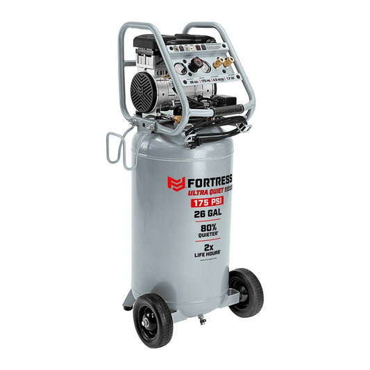 Compresseur d'air vertical Ultra Silencieux, 26 Gallons, 175 PSI-FORTRESS - sosoutils