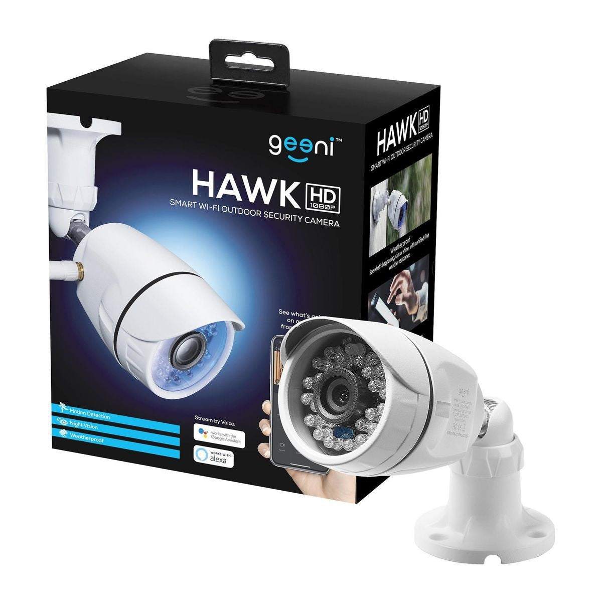 Pan Tilt Geeni Smart Wifi Camera Geeni Hawk Smart Outdoor Security