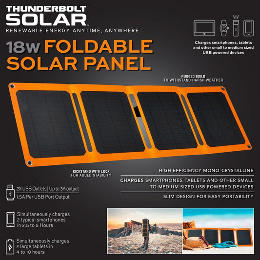 Panneau solaire pliable de 18 watts - sosoutils