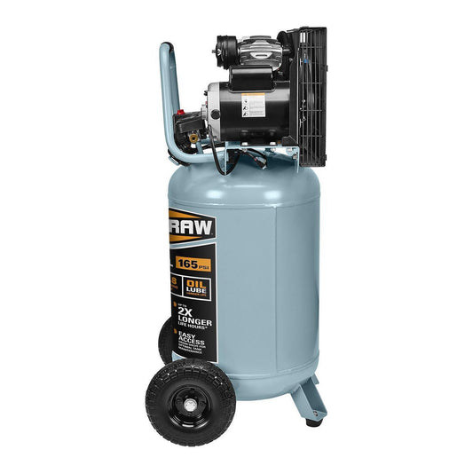 Compresseur d'air vertical à lubrification d'huile de 29 gallons, 1,8 HP, 165 PSI MCGRAW - sosoutils