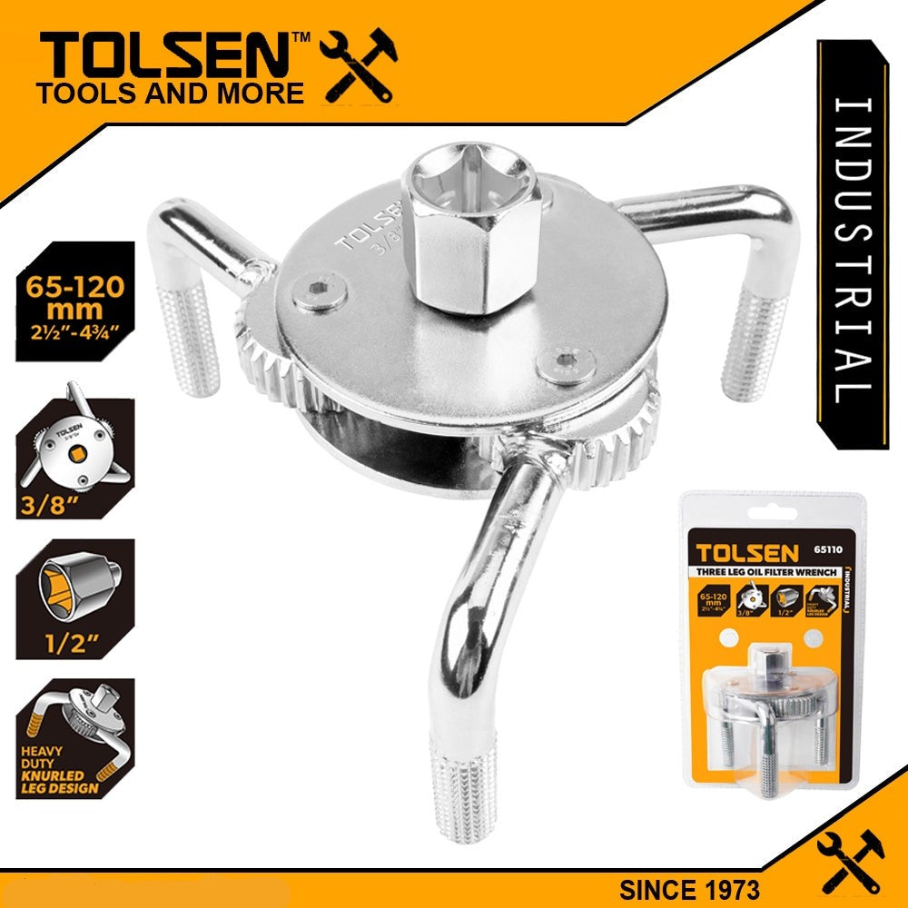 Clé pour filtre à huile à trois griffes - TOLSEN - sosoutils